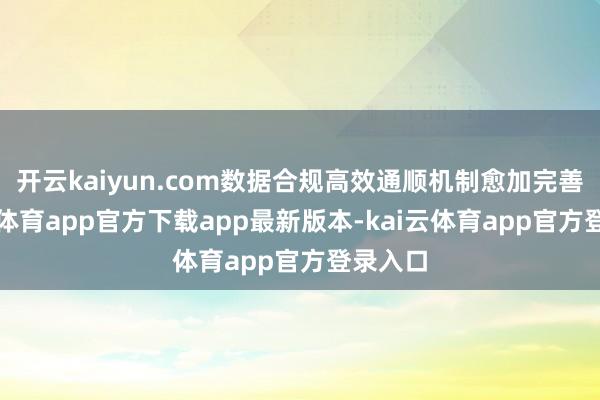 开云kaiyun.com数据合规高效通顺机制愈加完善-kai云体育app官方下载app最新版本-kai云体育app官方登录入口