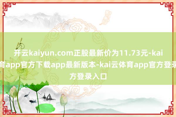 开云kaiyun.com正股最新价为11.73元-kai云体育app官方下载app最新版本-kai云体育app官方登录入口