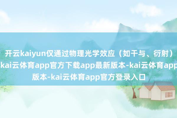 开云kaiyun仅通过物理光学效应(如干与、衍射)完成“计较”-kai云体育app官方下载app最新版本-kai云体育app官方登录入口